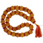 ( 24-25mm ) 5 Mukhi Giant Rudraksha Bead Kantha Mala Necklace 33 Beads | High Quality Giant Collector Grade Rudraksha Beads