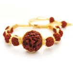 5 Mukhi Rudraksha Thread Bracelet | Panch Mukhi Rudraksha Bead wrist band | Nepal Five Mukhi Rudraksha Wrist Bracelet with 9 mm Rudraksha Beads
