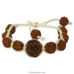 6 Mukhi Rudraksha Thread Bracelet | Six Mukhi Rudraksha Bead wrist band | Nepal Six Faced Rudraksha Wrist Bracelet with 5 ( Five ) Mukhi Beads Size 9 mm