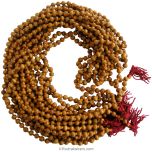 8 mm White Chandan Mala - Plain Smooth Round White Sandalwood Beads - Safed Chandan Rosary Wholesale Pack of 10 Mala for Wearing or doing Japa
