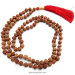 7 Mukhi Rudraksha Indonesian Beads Japa Mala Rosary | 108 Beads Java Seven Mukhi Rudraksha Mala Necklace | 7 Mukhi Mala Benefits