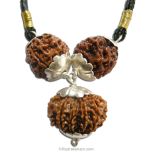  Administrator Power Pendant | 3 Mukhi Rudraksha, 4 Mukhi Rudraksha and 16 Mukhi Rudraksha Combination Pendant in Silver