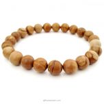 Camel Agate Gemstone Bracelet In Elastic