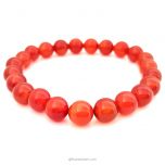 Carnelian Gemstone Bracelet In Elastic |Orange Carnelian smooth Round Beads Bracelet | Carnelian Chakra Bracelet  | Healing Bracelet