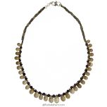Smoky Quartz Tear Drop Beads Necklace, Buy Natural Smoky Quartz Drop Beads Mala, Chakra Mala