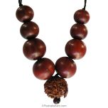 Ganesh Rudraksha in Red Sandal Necklace