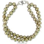 54 Beads Golden Pearl Round Beads Bracelet with Two strands