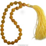  Haldi Japa Mala | 27 Beads Turmeric Japa Mala for Victory over Enemies | Turmeric Rosary hand knotted in Thread | Original Haldi Ki Mala