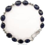 Saturn - Shani Zodiac Bracelet | Blue Sapphire Beads ( Neelam ) Bracelet with Silver Accessories to remove the malefic effects of Saturn / Shani