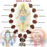 INDRA ki MALA Fine Rudraksha Beads | Buy Original Siddh Indra mala | 1 to 14 Mukhi Rudraksha Beads Mala with Ganesh