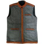 Rudraksha Jacket, Spiritual and Meditation Jacket, Mindfulness Clothing, Handcrafted with Rudraksha Beads, Khadi fabric jacket