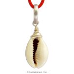 Kaudi / Kauri Bead Pendant - Cowry Shell Pendant, Sea Shell Necklace, Cowrie Seashell Silver Pendant, Beach Cowrie Jewelry, Cowry Pendant