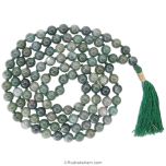  Moss Agate Mala | Green Moss Agate Gemstone Mala Necklace | Green Hakik Rosary | Moss Agate Benefits, Uses and Price