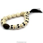 Narmund Bracelet / Skull Bracelet with Lotus Seed Bead, Black Eye Mund Beads & Kamal Gatta Bracelet, Stretchable elastic with Black Tassel