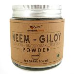 Natural Neem – Giloy Powder ( Guduchi – Tinospora Cordifolia ), Guduchi Powder, Giloy Powder 100 Grams Glass Jar