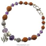 Om Trishul Amethyst Bracelet