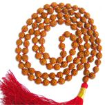 7mm Pathri Chikna Beads Rudraksha Japa Mala Rosary | Smooth Rudraksha Pathri Mala | Indonesian Beads Mala