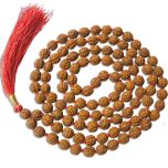  7.5mm Pathri Chikna Beads Rudraksha Japa Mala Rosary | Rudraksha Pathri Mala | Super Fine Quality Indonesian Beads Mala
