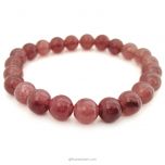 Pink Tourmaline Bracelet in Elastic