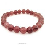 Pink Tourmaline Bracelet in Elastic