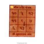 Pisces - Meena - Jupiter Pocket Yantra | Meen Rashi Pocket Yantra | Pisces Zodiac Laminated Pocket Yantra on Bhoj Patra | Energised Pocket Yantra