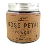 Rose Petal Powder ( Rosa Centifolia ), Pink Rose Petal Powder, Gulab Powder 100 Grams Glass Jar