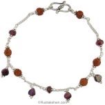  Rudraksha - Garnet Bracelet