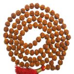 6.5mm Rudraksha Japa Mala Rosary | 108 Beads Rudraksha Mala with Tassel for Mantra Japa