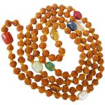 4mm Rudraksha - Navratna Navgrah Mala Rosary  | Rudraksha Beads 9 Gemstones Mala Rosary | Rudraksha Navratna Mala 