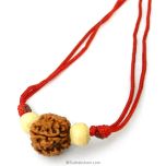  6 ( Six ) Mukhi Rudraksha Bead Mala Necklace with Tulsi ( Tulasi ) Beads, Six Faced Energised Rudraksha Necklace in Thread, Wholesale pack of 10 Necklace, original Nepal 6 Mukhi