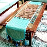  Table Runner, Rudraksha Beads Hand Crafted Table Linen, Exquisite and Unique runner for your home Decoration Settings