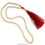 Rudrani Mala Thread - Uncoloured Rudrani Beads Mala Necklace | Rudrani Rosary, Female Part of Rudraksha Beads is Rudrani 