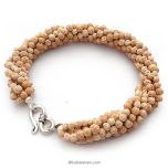  Rudrani Bracelet Thread | Rudrani Beads 6 lines Bracelet Wrist Mala with a Silver Hook