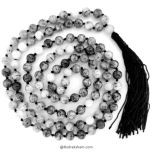  Rutile Gemstone Mala | Rutile Quartz Necklace 108 + 1 Beads | Rutile Stone Round Beads Rosary | Rutile Uses and Benefits, Chakra Mala