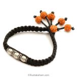 Rudraksha and Silver Beads Bracelet