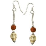 Skull and Rudraksha Earring