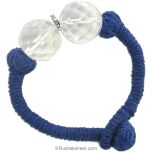 Sphatik Gemstone Wrist Band | Crystal / Quartz Stone Thread Band | Large Diamond Cut Sphatik Beads Hand Band with thread Balls