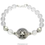 Sphatik Bracelet with Skull Ring