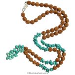  Turquoise and Rudraksha Necklace