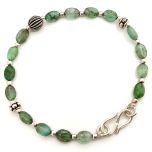  Mercury ( Budh ) Zodiac Bracelet | Emerald Beads Bracelet with Silver Accessories to remove the malefic effects of Planet Mercury / Budh / Budha