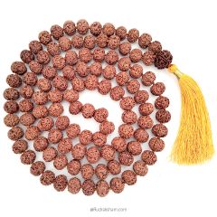 5 Mukhi Rudraksha Nepalese Japa Mala Rosary | 108 Beads Nepal Rudraksha Kantha Mala In Thread