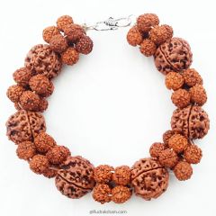 5 Mukhi Rudraksha Beads Mala Bracelet | Rudraksha Thread Bracelet