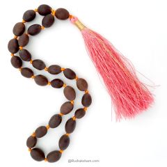 Lotus Seed Japa Mala | 27 + 1 Original Lotus Seed Beads Japa Mala Rosary | Kamal Gatta Beads Mala Bracelet in Thread with Silk Tassel