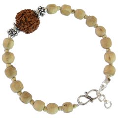 6 Mukhi Rudraksha Armlet with Tulsi Beads