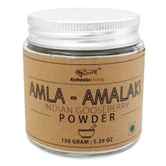 Pure and Natural Amla Powder, Indian Gooseberry Powder, Amalaki Fruit Powder 150 Grams Reusable Glass Jar