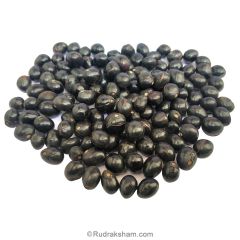Black Chirmi Beads /  Kaali Gunja Seed Beads,  Black Gunja 51 Beads Set