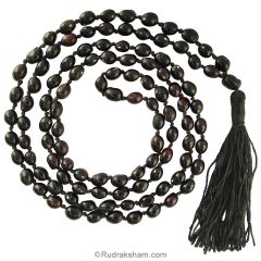 Black Chirmi Beads Mala, Energised Chirmi Seeds Mala Necklace, Original Black Chirmi beads Mala,  Gunja Mala to remove Black magic and evil, bring Good Luck & Wealth 