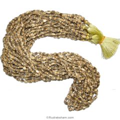  7 mm Black Tulsi / Tulasi Mala | Wholesale Pack of 10 Japa Mala Rosary of Basil Seed Beads, Krishna Japa Mala, Basil Seeds Mala, 108 + 1 Tulsi Beads Necklace
