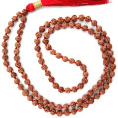 5.0mm Pathri Chikna Beads Rudraksha Japa Mala Rosary | Rudraksha Pathri Mala | Indonesian Beads Mala