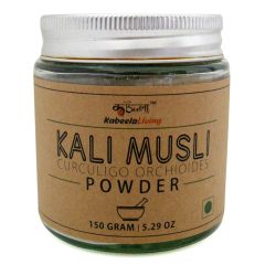 Kali Musli Powder ( Curculigo Orchiodes ), Black Musli Root Powder, Shyah Musali Powder 150 Gram Glass Jar